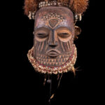 Helmet Mask - Wood, Shells, Beads, Raphia - Nyet - Kuba - Congo