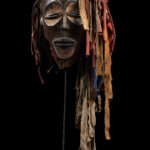 Mwana Pwo Mask - Wood, Rope - Chokwe - DR Congo