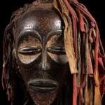 Mwana Pwo Mask - Wood, Rope - Chokwe - DR Congo