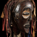 Mwana Pwo Mask - Wood, Rope - Chokwe - DR Congo