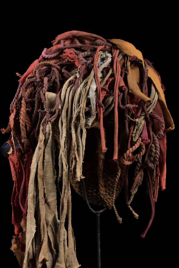 Mwana Pwo Mask - Wood, Rope - Chokwe - DR Congo