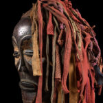 Mwana Pwo Mask - Wood, Rope - Chokwe - DR Congo