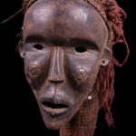 Mask - Wood, Raphia - Lwena - Angola