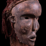 Mask - Wood, Raphia - Lwena - Angola