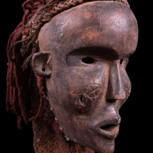 Mask - Wood, Raphia - Lwena - Angola