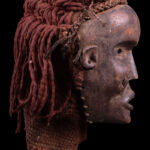 Mask - Wood, Raphia - Lwena - Angola