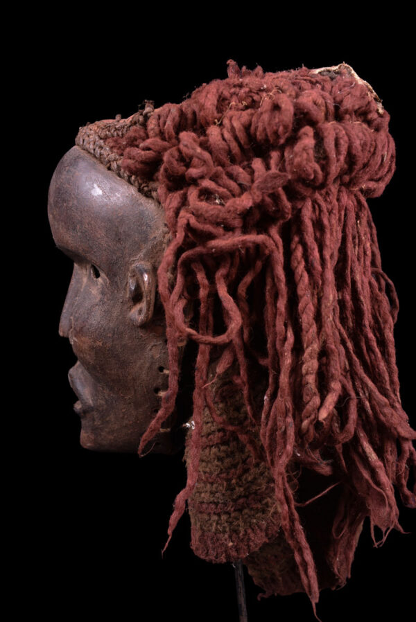 Mask - Wood, Raphia - Lwena - Angola