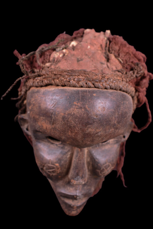Mask - Wood, Raphia - Lwena - Angola
