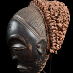 Mwana Pwo Mask - Wood, Rope - Chokwe - DR Congo