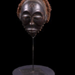 Mwana Pwo Mask - Wood, Rope - Chokwe - DR Congo