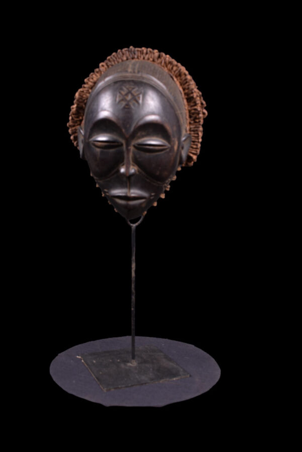 Mwana Pwo Mask - Wood, Rope - Chokwe - DR Congo
