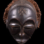 Mwana Pwo Mask - Wood, Rope - Chokwe - DR Congo