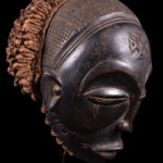 Mwana Pwo Mask - Wood, Rope - Chokwe - DR Congo