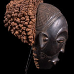 Mwana Pwo Mask - Wood, Rope - Chokwe - DR Congo
