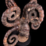 Crest Mask - Wood, Antelope skin - Ejagham - Ekoi - Nigeria