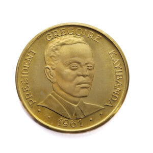 Rwanda 100 Francs 1965 President Gregoire Kayibanda