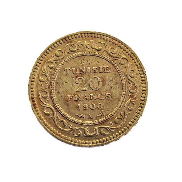 Tunisia 20 Francs 1900 Ali III