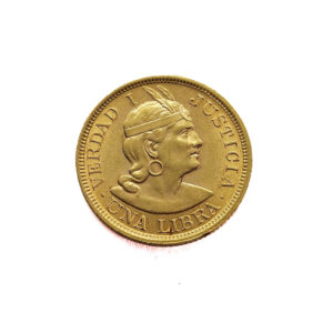 Peru 1 Libra 1917 Gold