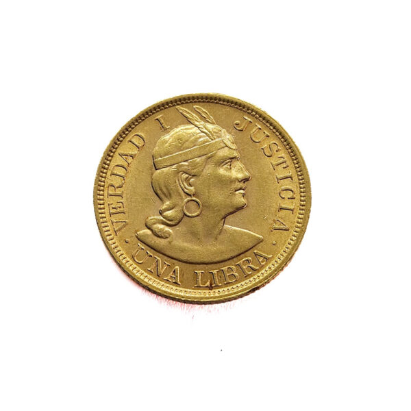 Peru 1 Libra 1917 Gold