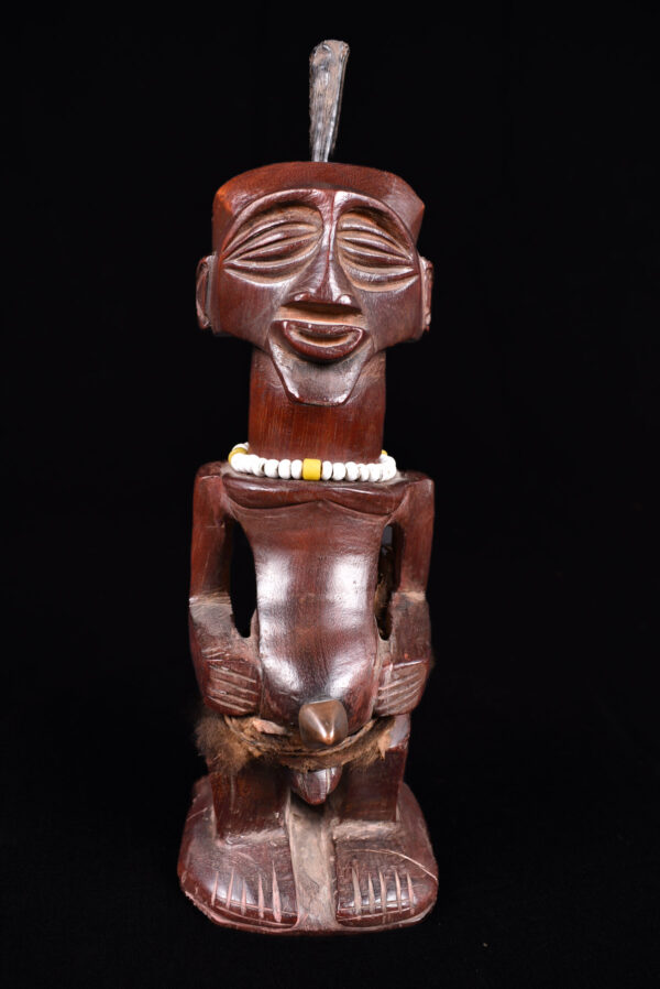 Power Figure - Wood, Horn, Beads - Songye - Congo
