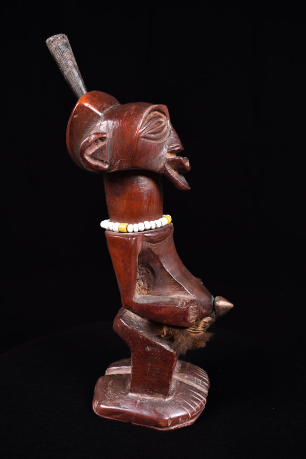 Power Figure - Wood, Horn, Beads - Songye - Congo
