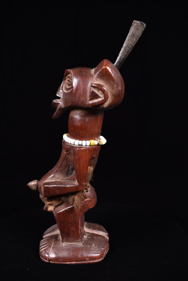 Power Figure - Wood, Horn, Beads - Songye - Congo