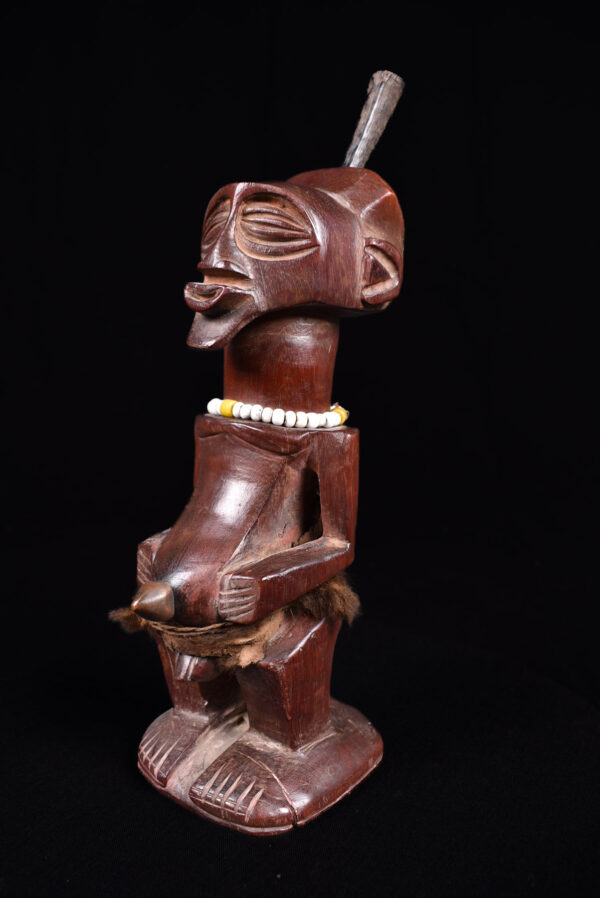 Power Figure - Wood, Horn, Beads - Songye - Congo