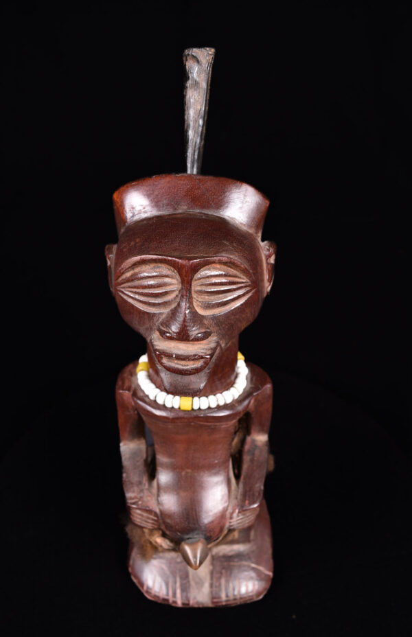 Power Figure - Wood, Horn, Beads - Songye - Congo
