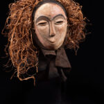 Mask - Wood, Raphia - Kwese - Gabon