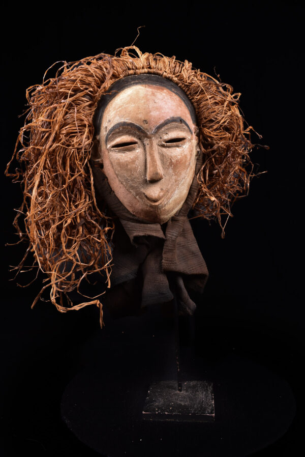 Mask - Wood, Raphia - Kwese - Gabon