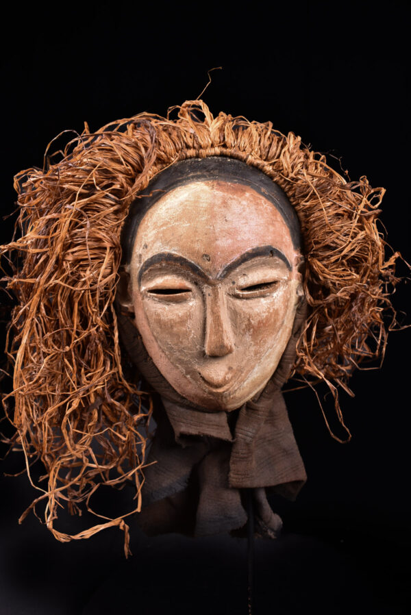 Mask - Wood, Raphia - Kwese - Gabon