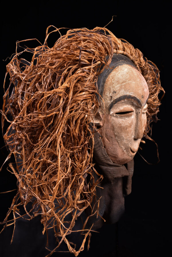 Mask - Wood, Raphia - Kwese - Gabon