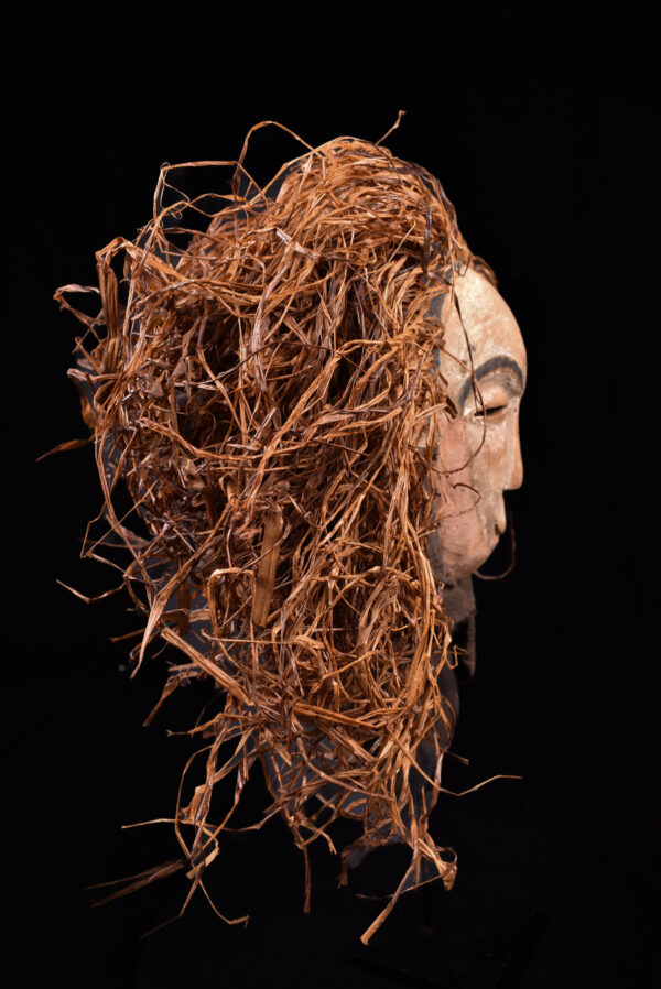 Mask - Wood, Raphia - Kwese - Gabon