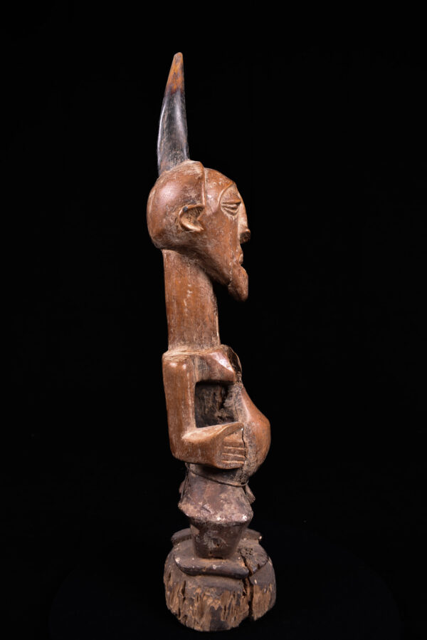 Power Figure - Wood, Horn - Songye - Congo