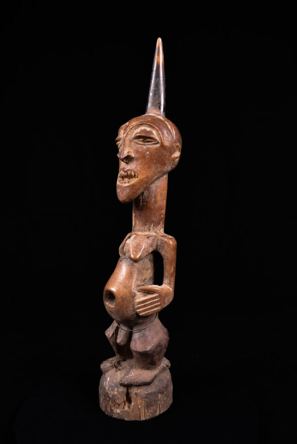 Power Figure - Wood, Horn - Songye - Congo