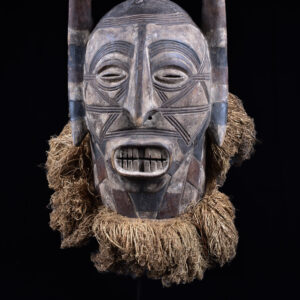 Mask - Wood, Raphia - Tetela - Cong