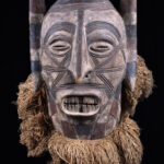 Mask - Wood, Raphia - Tetela - Cong