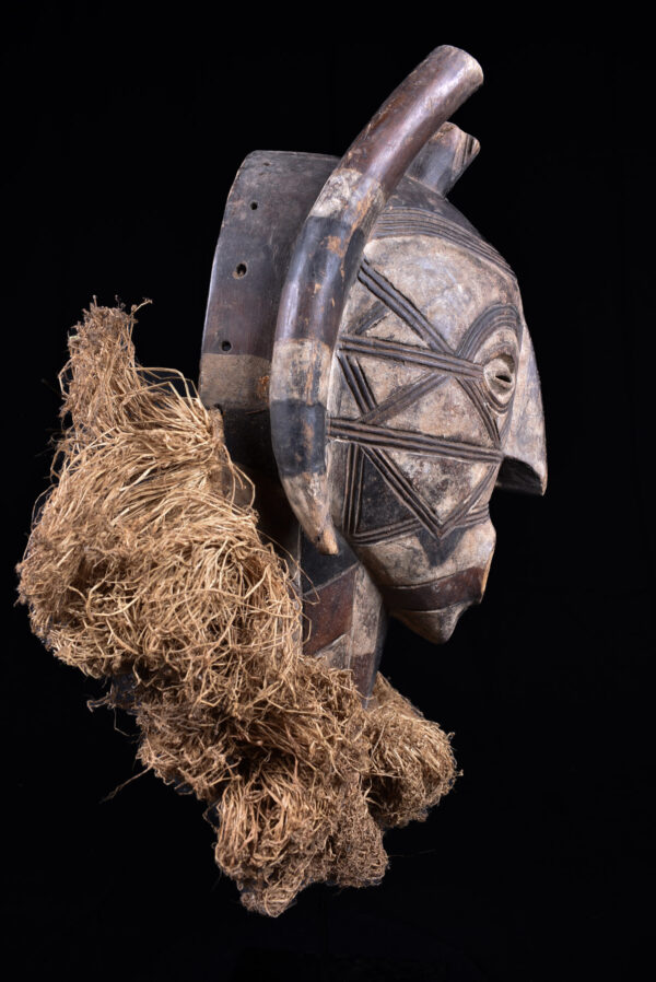 Mask - Wood, Raphia - Tetela - Cong