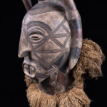 Mask - Wood, Raphia - Tetela - Cong