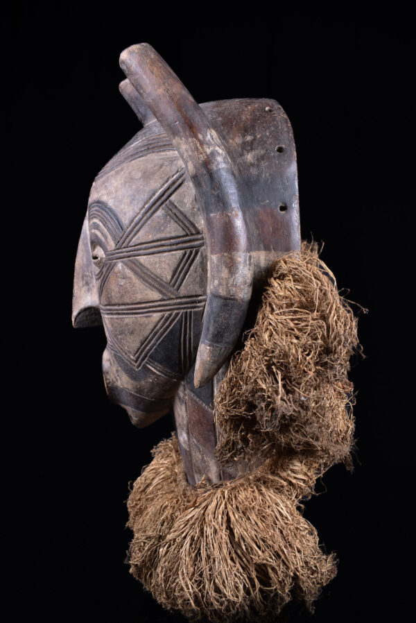 Mask - Wood, Raphia - Tetela - Cong