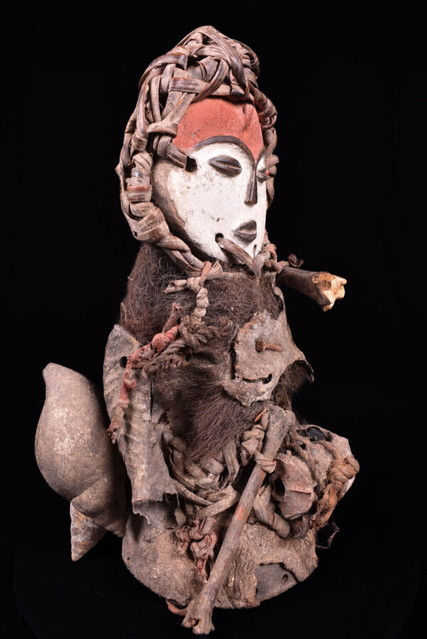 Fetish figure - Wood, Horn, Bone - Mitsogho - Gabon