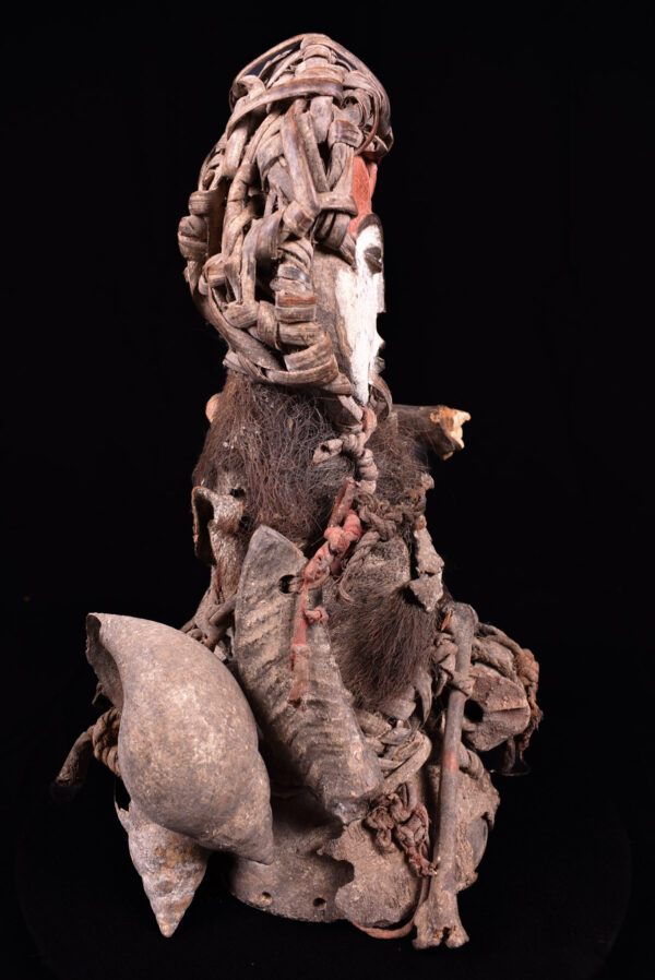 Fetish figure - Wood, Horn, Bone - Mitsogho - Gabon