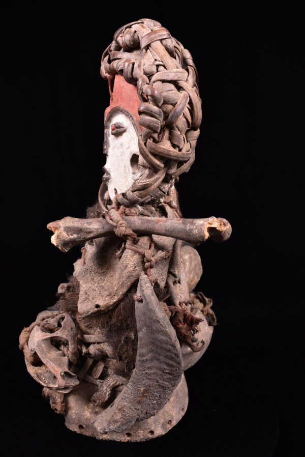Fetish figure - Wood, Horn, Bone - Mitsogho - Gabon
