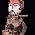 Fetish figure - Wood, Horn, Bone - Mitsogho - Gabon