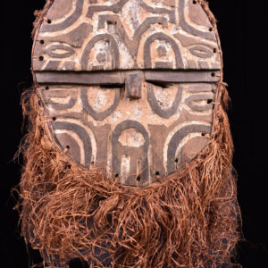 Kidumu Mask - Wood, Raphia - Teke - DR Congo