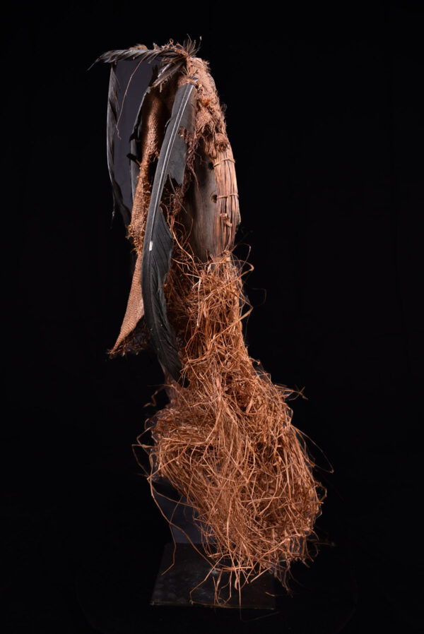 Kidumu Mask - Wood, Raphia - Teke - DR Congo