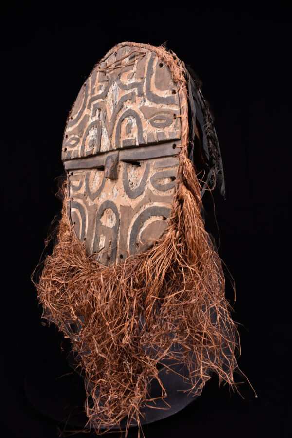 Kidumu Mask - Wood, Raphia - Teke - DR Congo