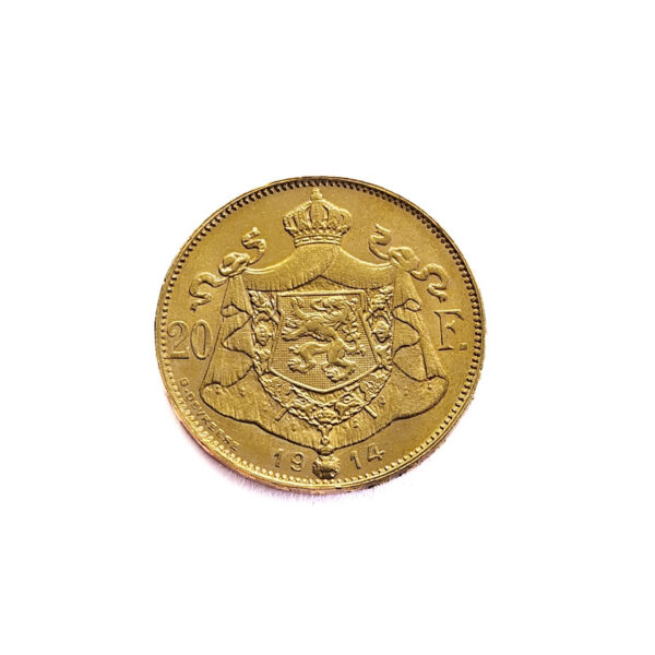 Belgium 20 Francs 1914 (A-version) Albert I
