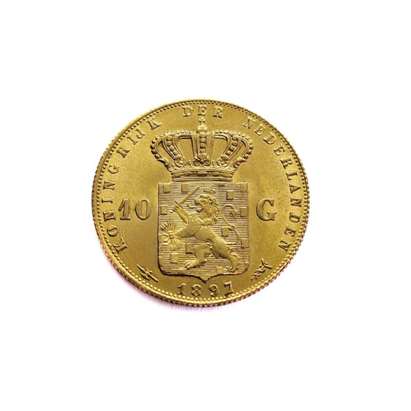 Nederland 10 Gulden 1897 Parels los - Wilhelmina