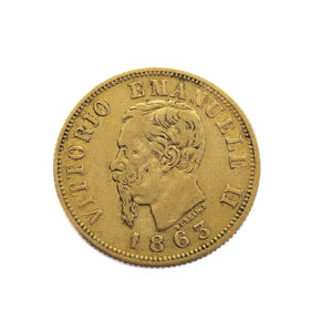 Italy 10 Lire 1863 Vittorio Emanuele II